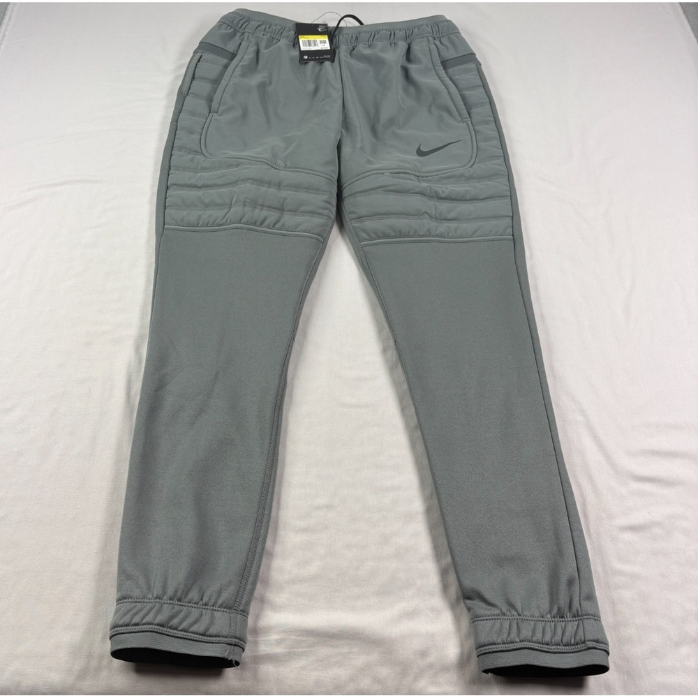Nike Jogger Sweatpants Mens Small‎ Gray Insulated Synthetic Fill Gym Lounge NEW